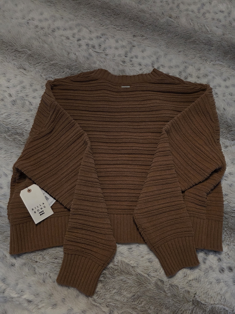 NWT Billabong Sweater - Brown MEDIUM - Picture 4 of 8